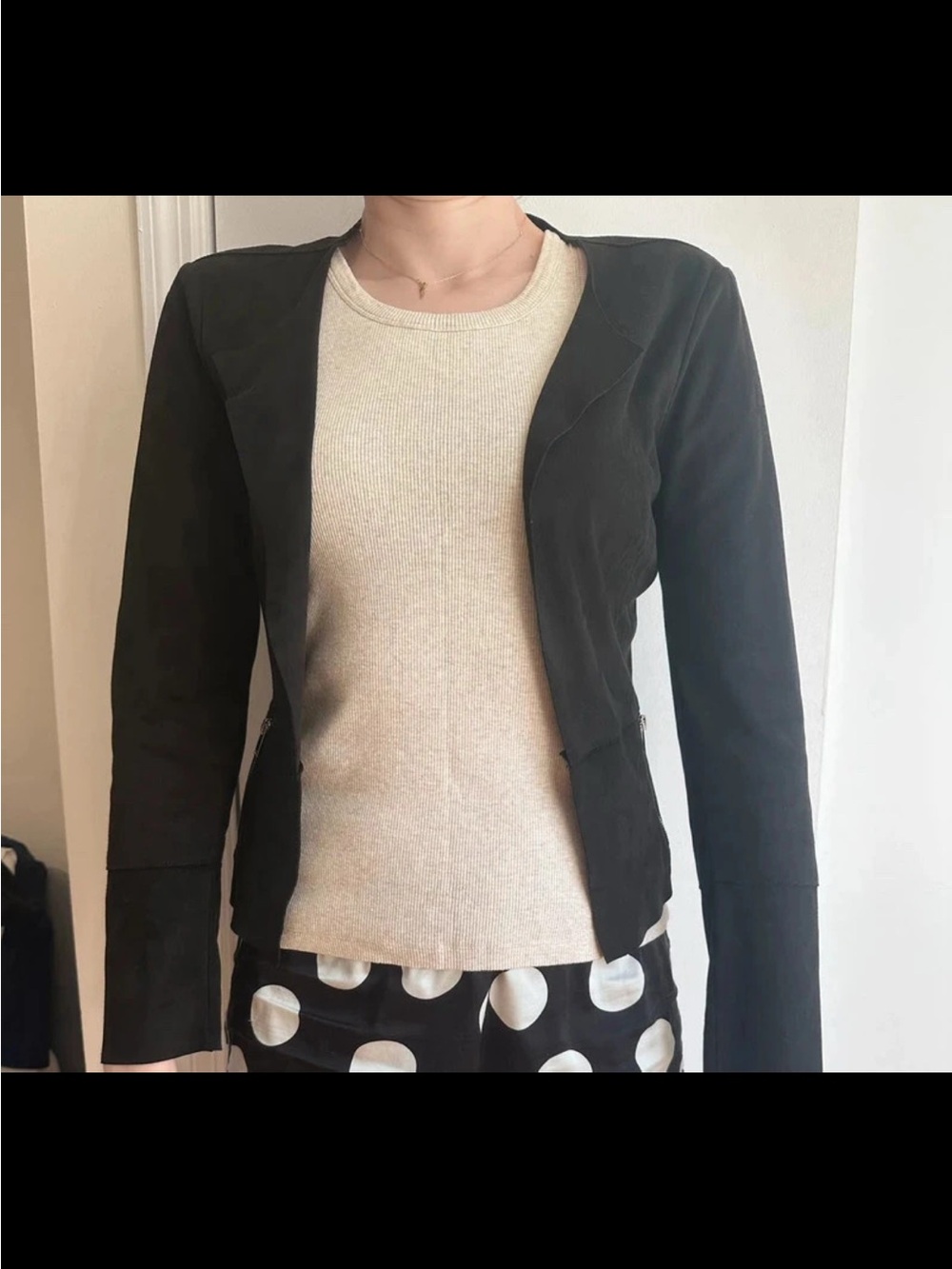 Only Black Suede Jacket with back detailing